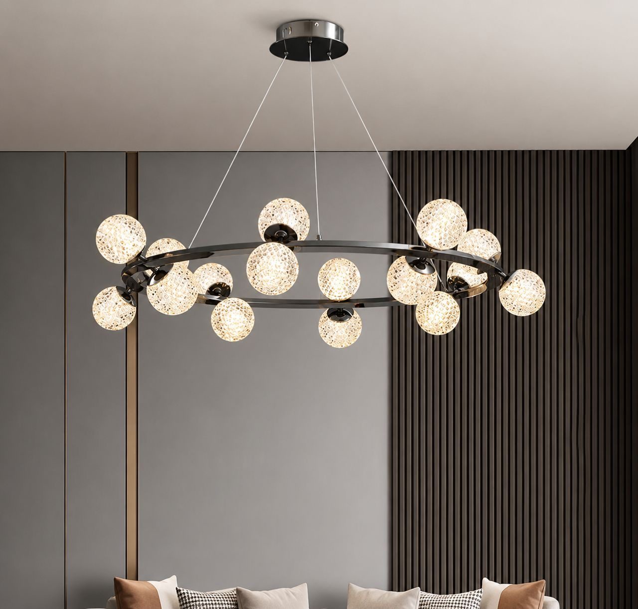 Modern Tiered Glass Chandelier